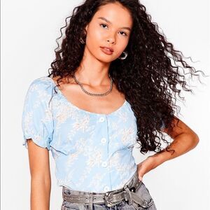 NASTY Gal Floral Crop Top Size 2